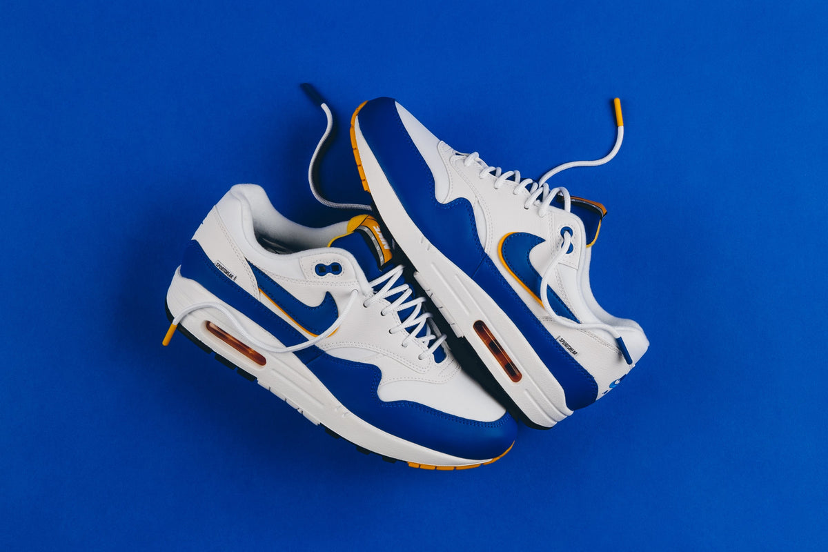 Royal blue and gold nike shoes Clearance