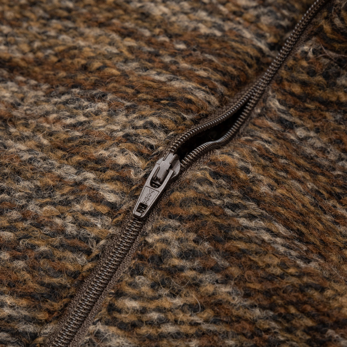 WOOL MELANGE KNIT ZIP MOCK NECK – PACKER SHOES