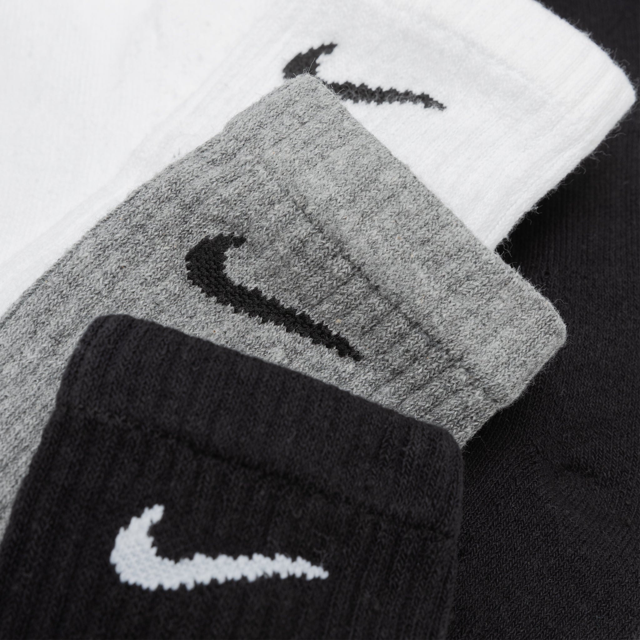 EVERYDAY PLUS CUSHIONED CREW SOCK (3-Pack) "BLACK/GREY/WHITE"