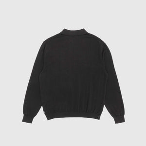 CABLE KNIT ZIP POLO