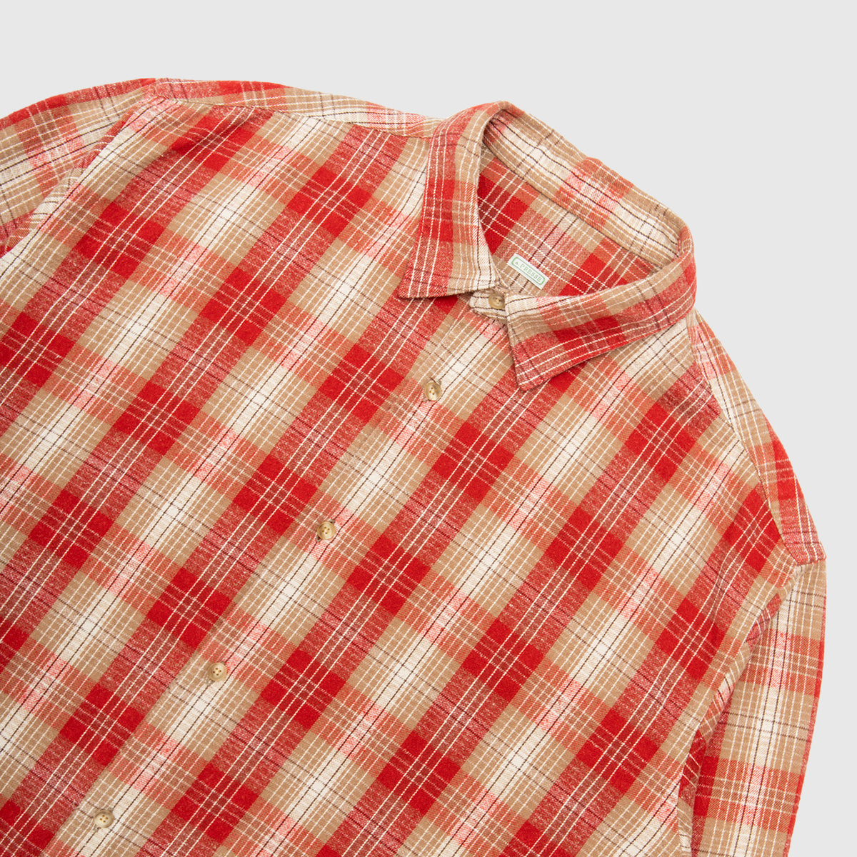 VINTAGE COTTON SILK NEP TWILL CHECK SHIRT – PACKER SHOES
