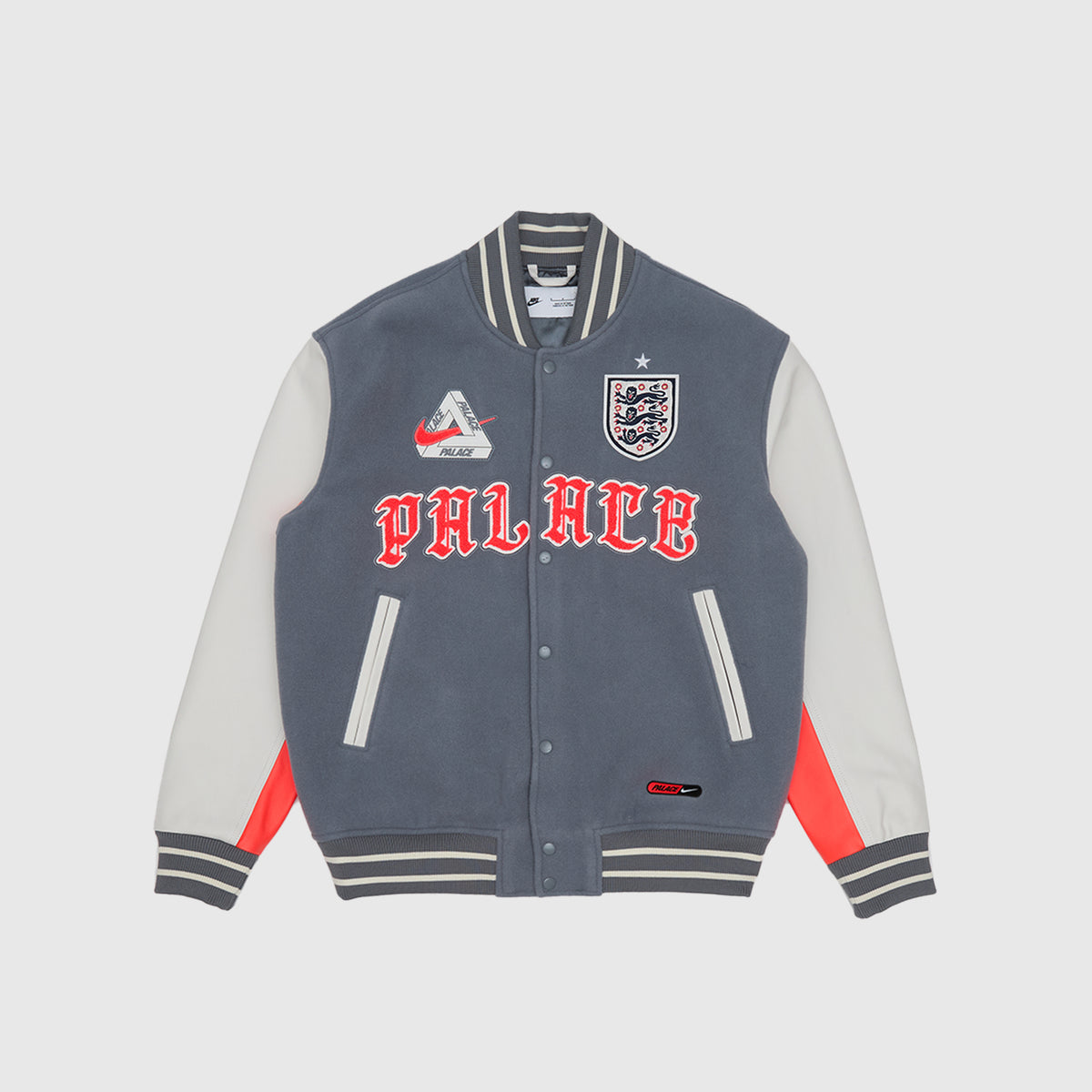 ENGLAND X PALACE VARSITY JACKET – PACKER SHOES