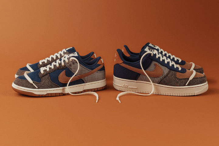 NIKE AIR FORCE 1 '07 PRM & DUNK LOW PRM "TWEED & CORDUROY"