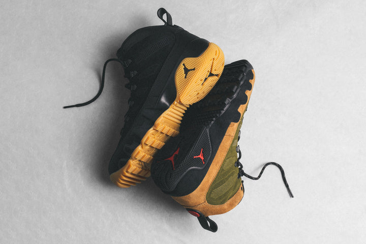 AIR JORDAN 9 BOOT NRG "BLACK GUM" & MILITARY BROWN"