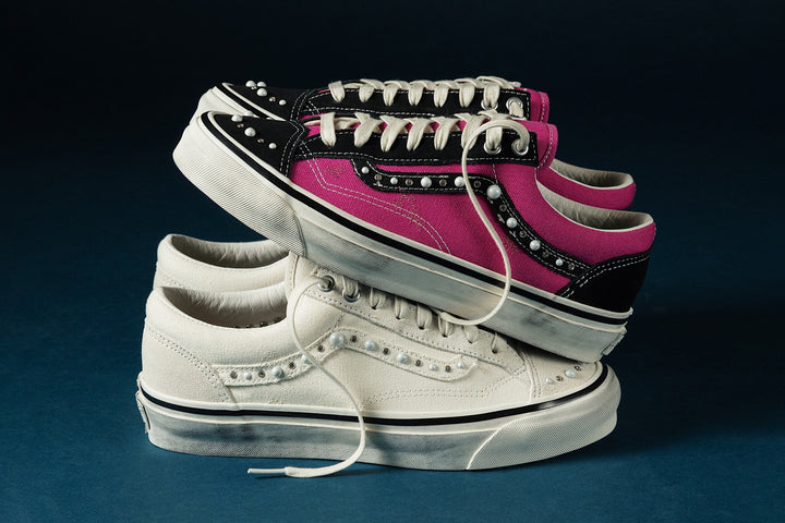 VANS OLD SKOOL 36 LX PEARLIZED "MARSHMALLOW" & "FUCHSIA RED"
