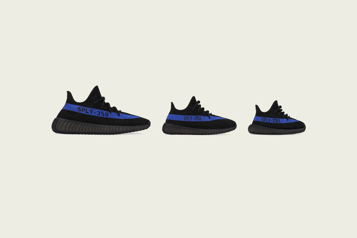 YEEZY 350 V2 "COREBLACK/DAZZLING BLUE" (FULL FAMILY)