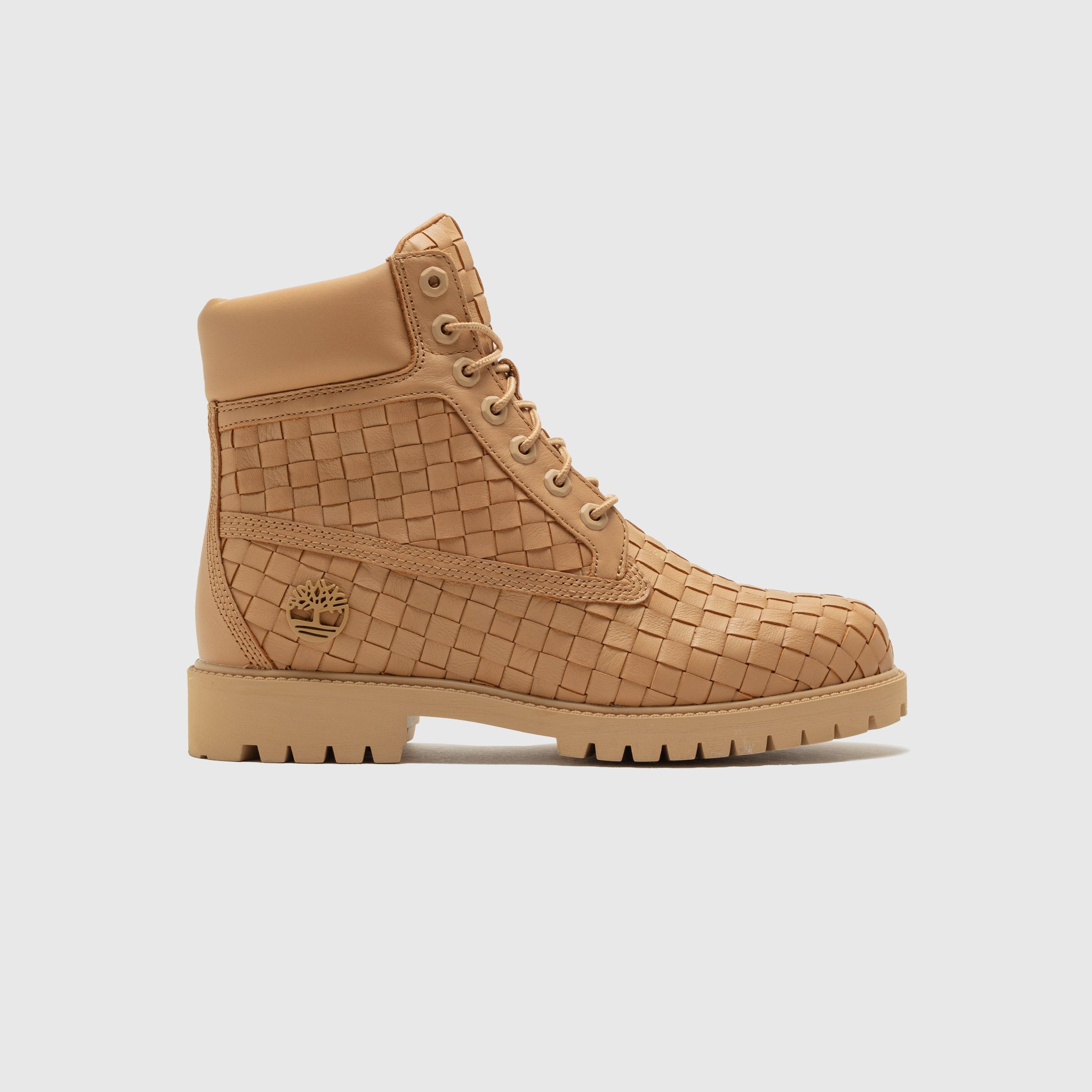 PREMIUM WOVEN 6 INCH BOOT "BEIGE FULL-GRAIN"