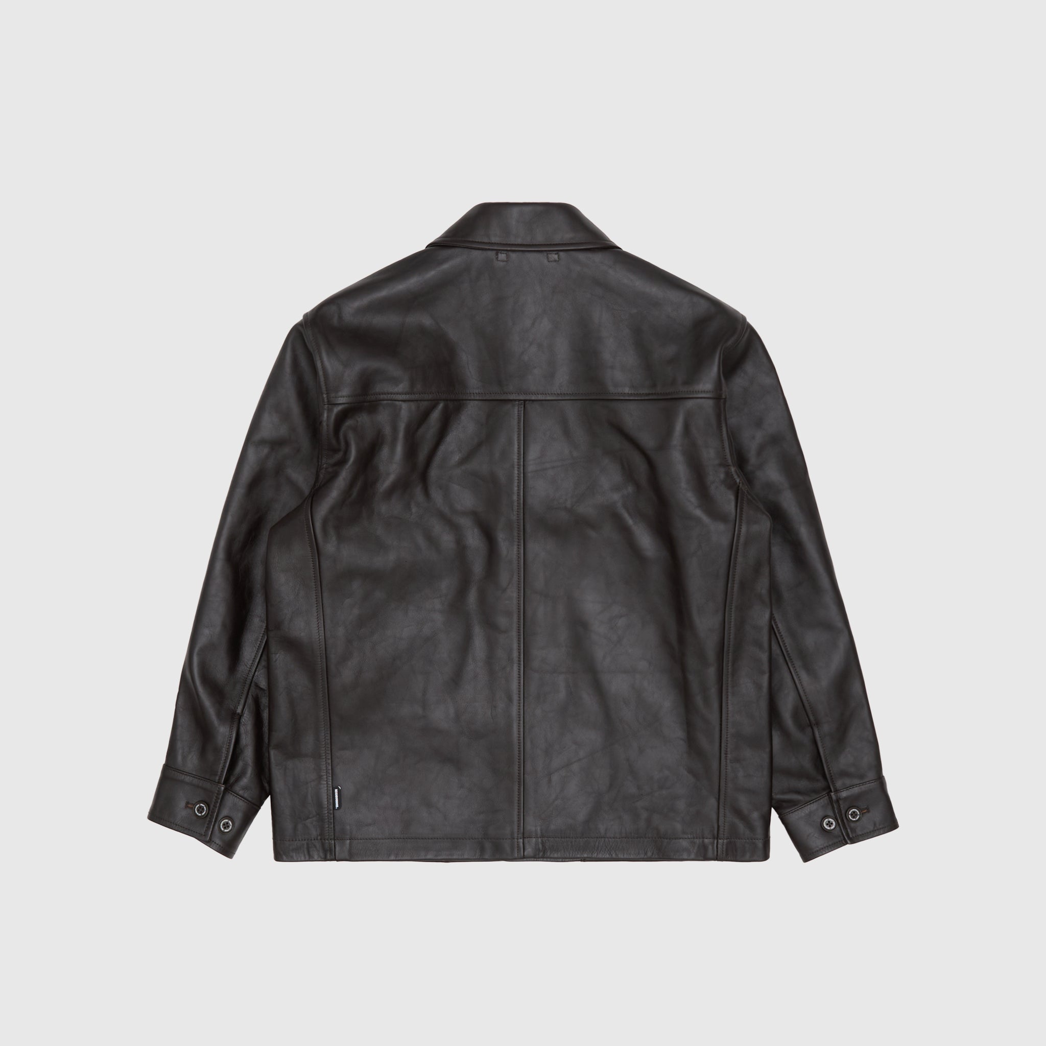 LEATHER CAR COAT