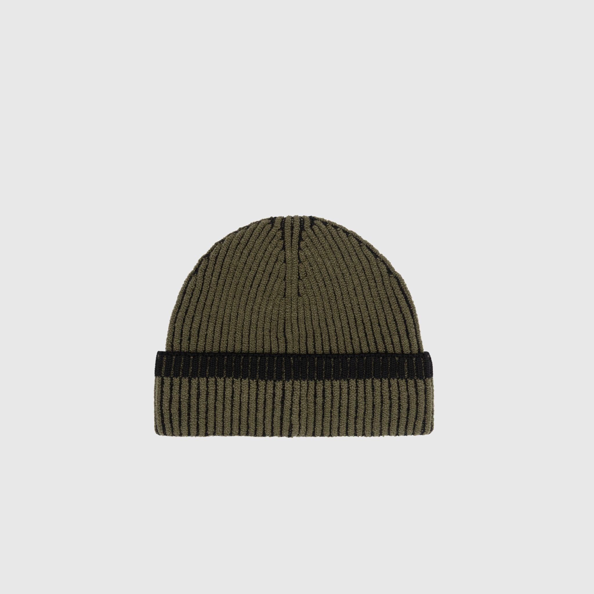 MIXED FABRIC VANISÉ FULL RIB WOOL BEANIE