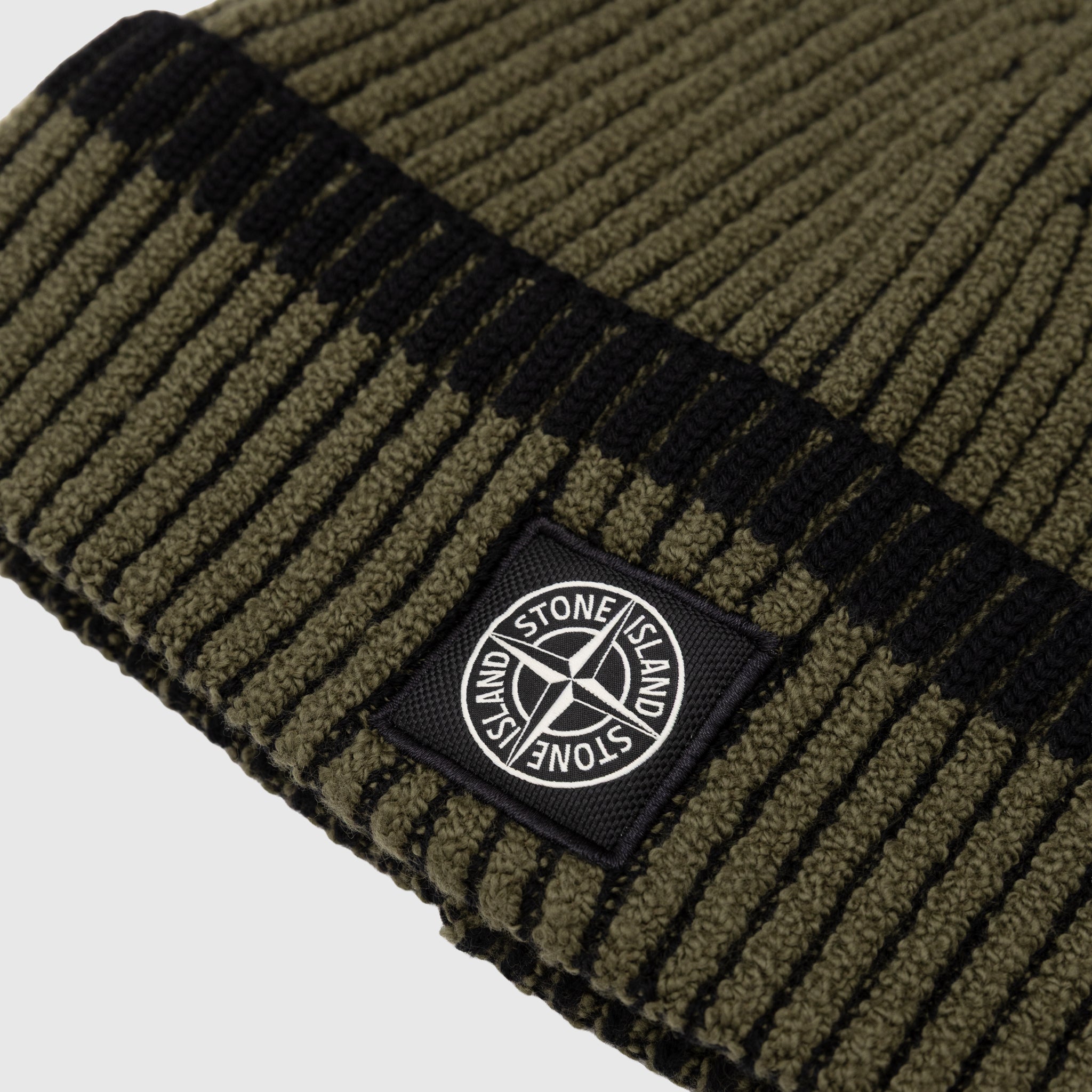 MIXED FABRIC VANISÉ FULL RIB WOOL BEANIE