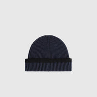 MIXED FABRIC VANISÉ FULL RIB WOOL BEANIE