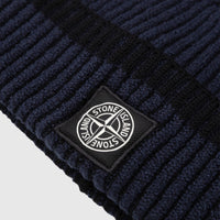 MIXED FABRIC VANISÉ FULL RIB WOOL BEANIE