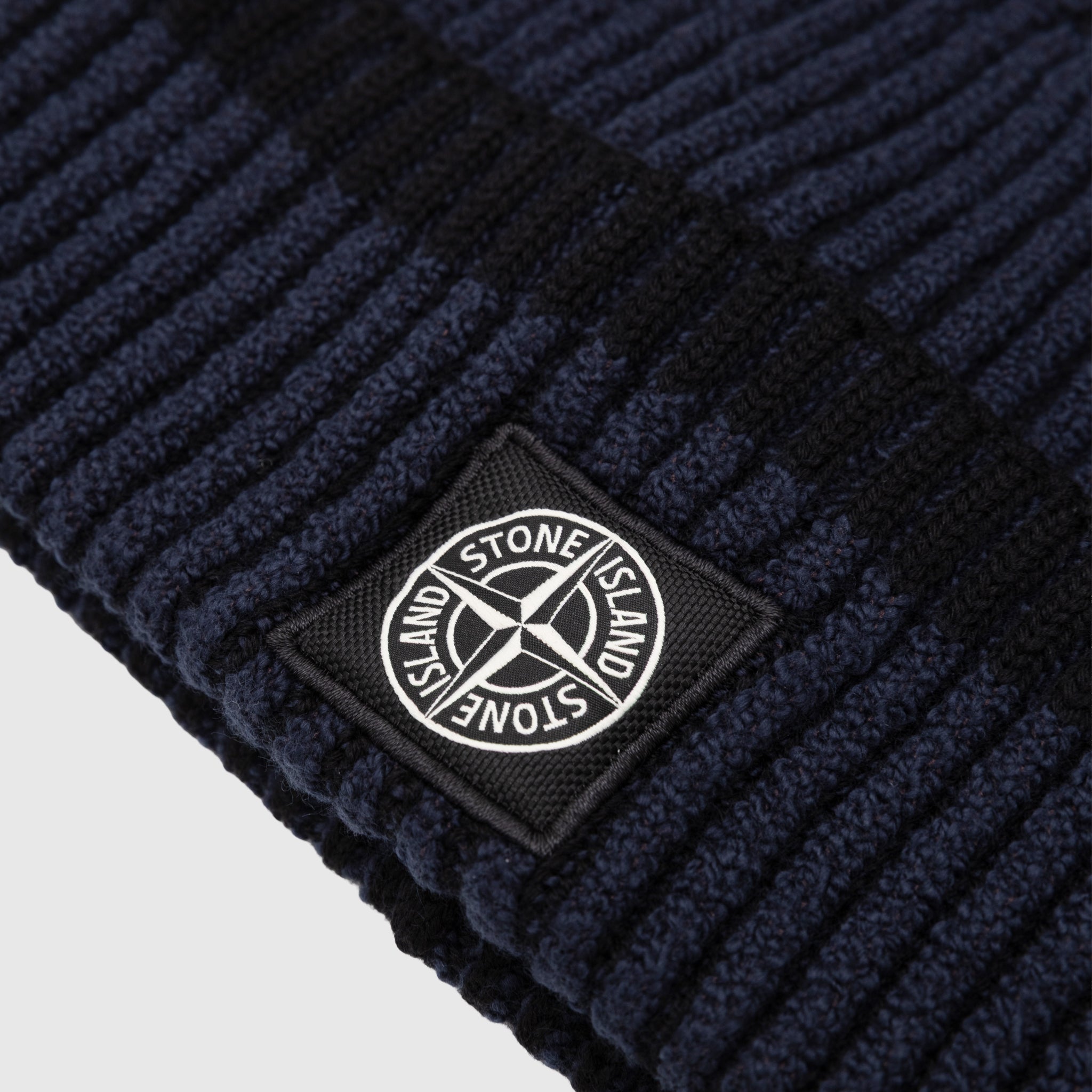 MIXED FABRIC VANISÉ FULL RIB WOOL BEANIE