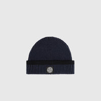 MIXED FABRIC VANISÉ FULL RIB WOOL BEANIE