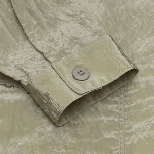 METALLIC NYLON 4 POCKET ZIP SHIRT