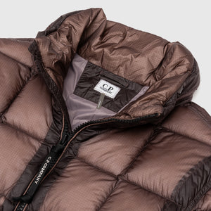 DD SHELL HOODED SHORT DOWN JACKET