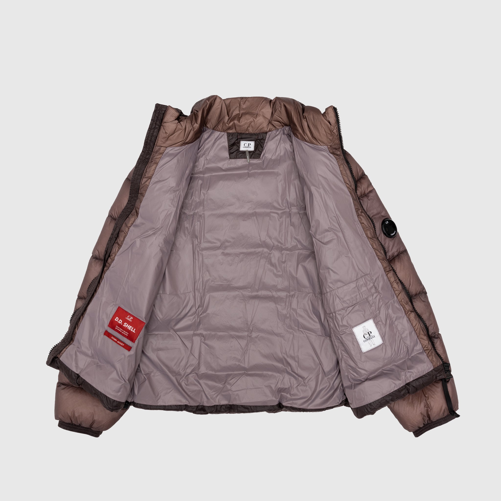 DD SHELL HOODED SHORT DOWN JACKET