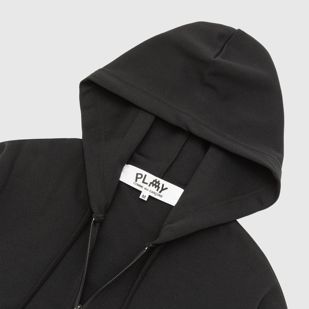 PIXELATED RED HEART ZIPPERED HOODY X INVADER