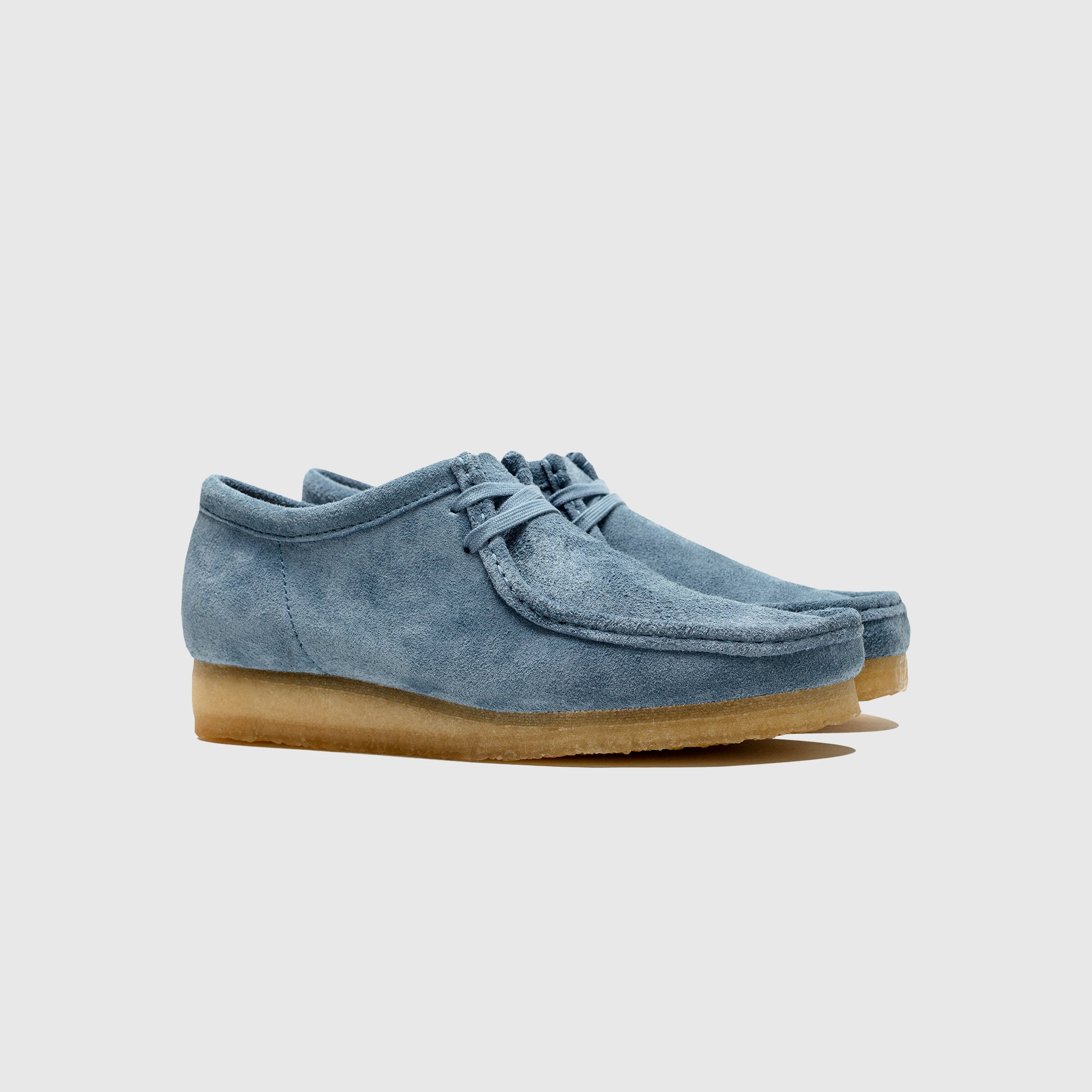 Clarks wallabees light blue online