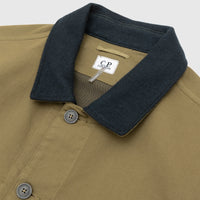 COTTON/ NYLON DOUBLE SATIN LENS UTILITY OVERSHIRT