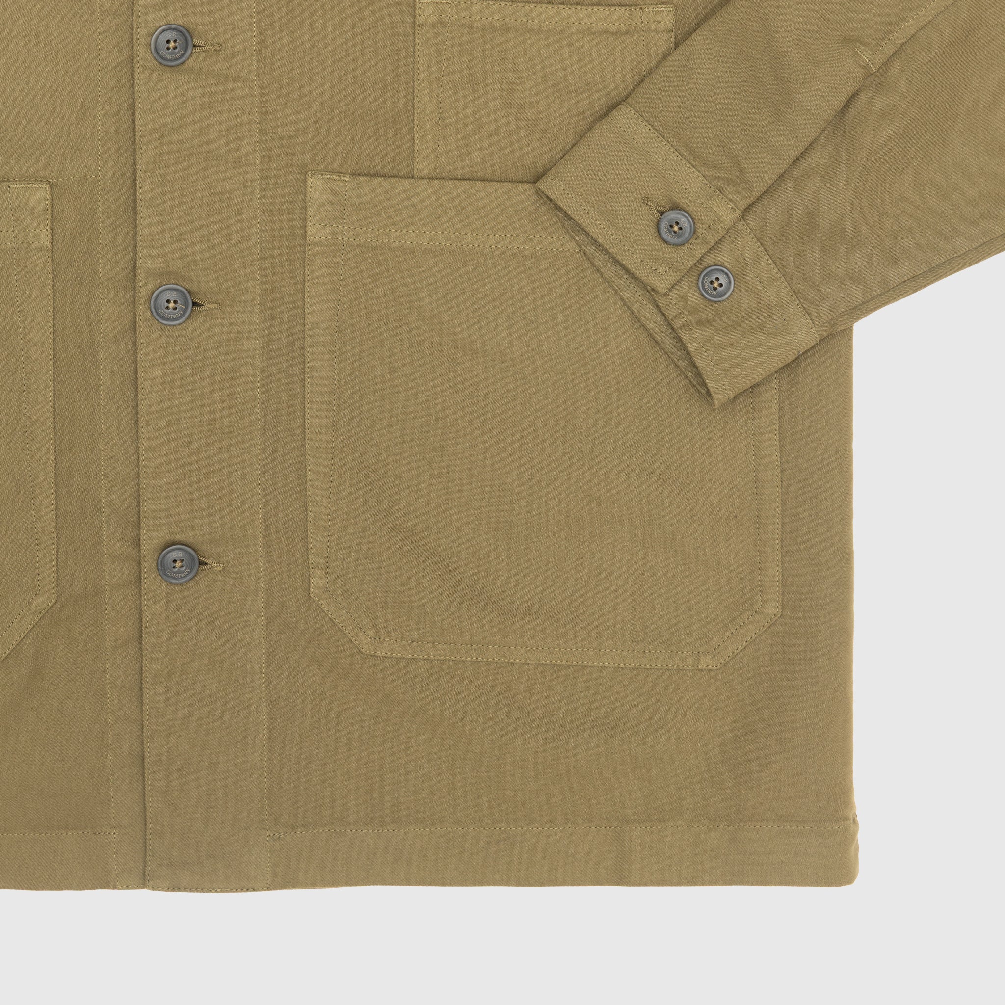 COTTON/ NYLON DOUBLE SATIN LENS UTILITY OVERSHIRT