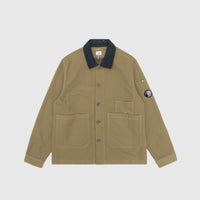 COTTON/ NYLON DOUBLE SATIN LENS UTILITY OVERSHIRT