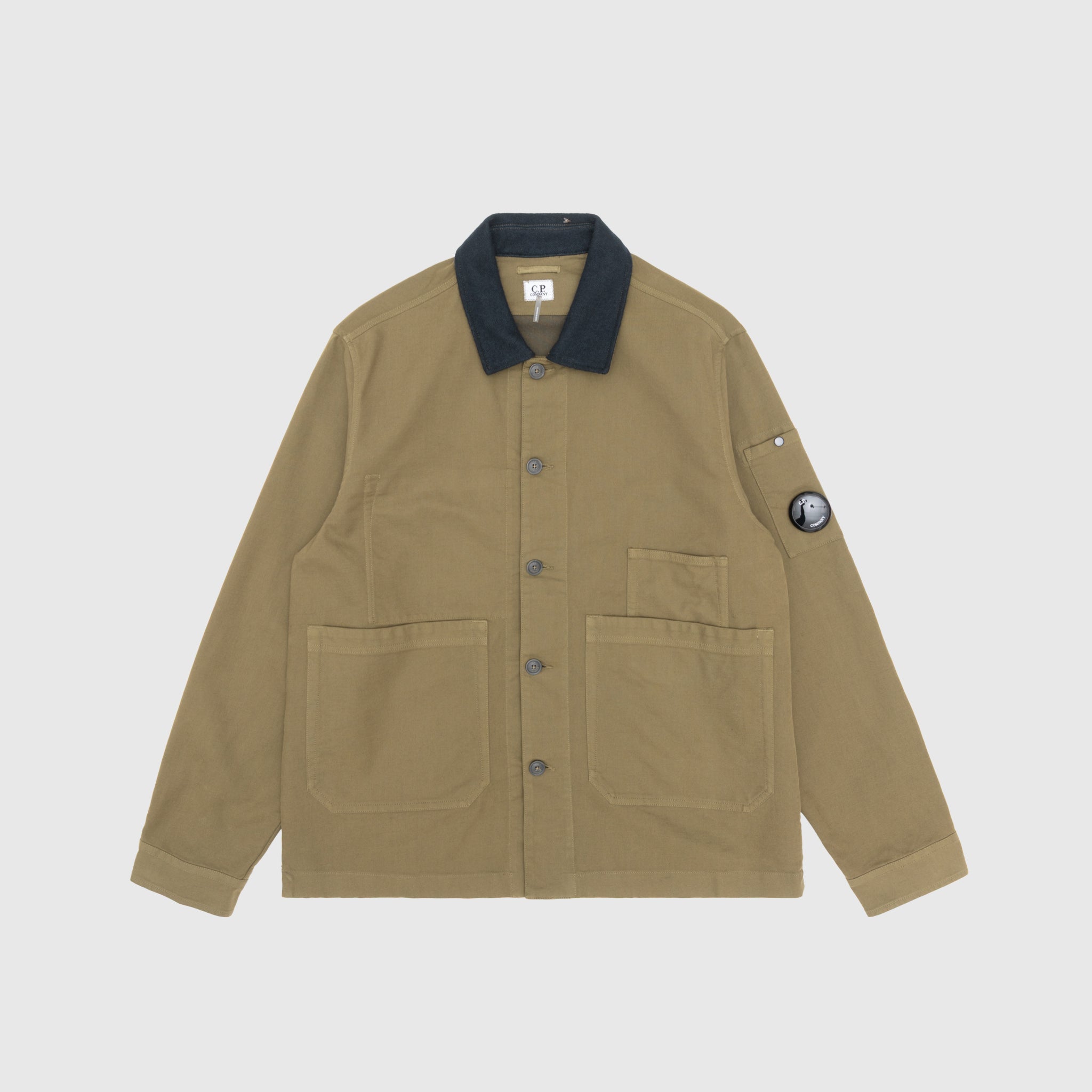 COTTON/ NYLON DOUBLE SATIN LENS UTILITY OVERSHIRT