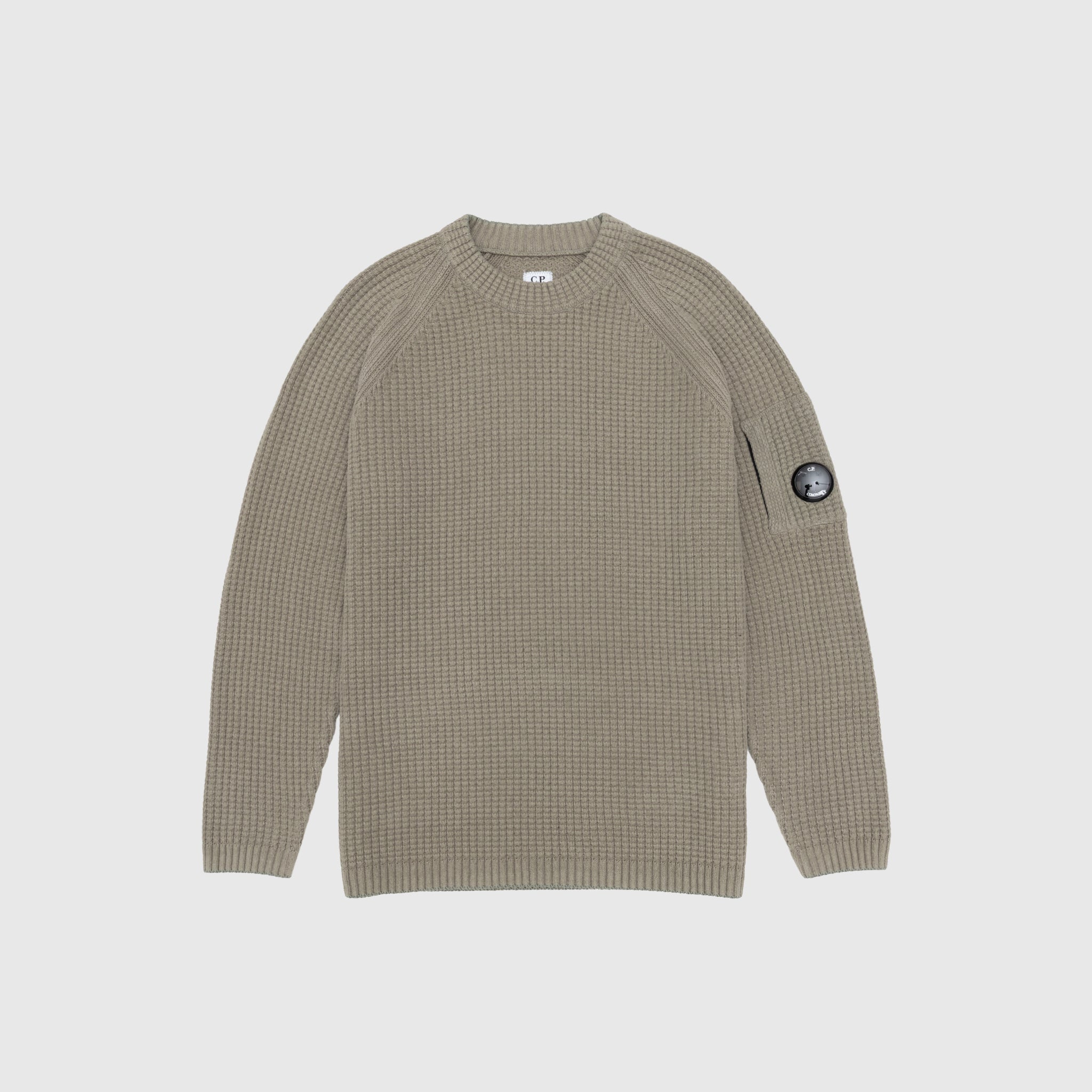 COTTON CHENILLE KNIT CREWNECK SWEATER