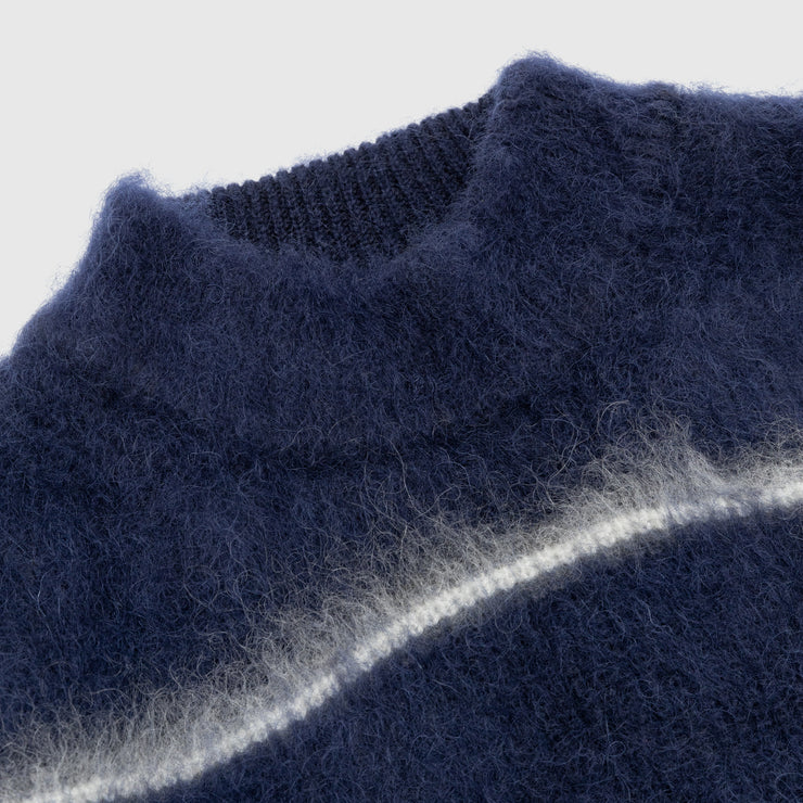 STRIPED MOHAIR SWEATER