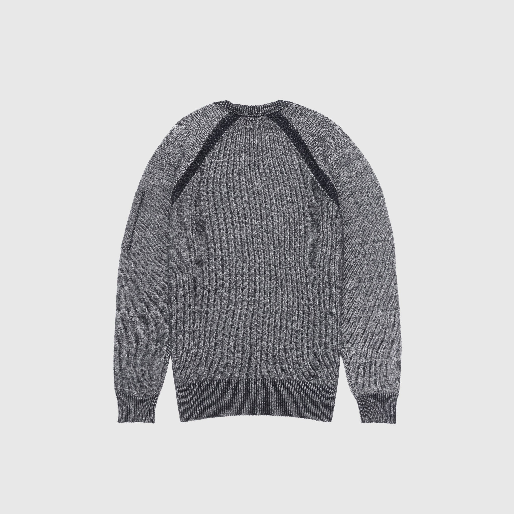 FLEECE CREWNECK KNIT SWEATER
