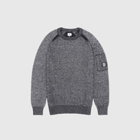 FLEECE CREWNECK KNIT SWEATER
