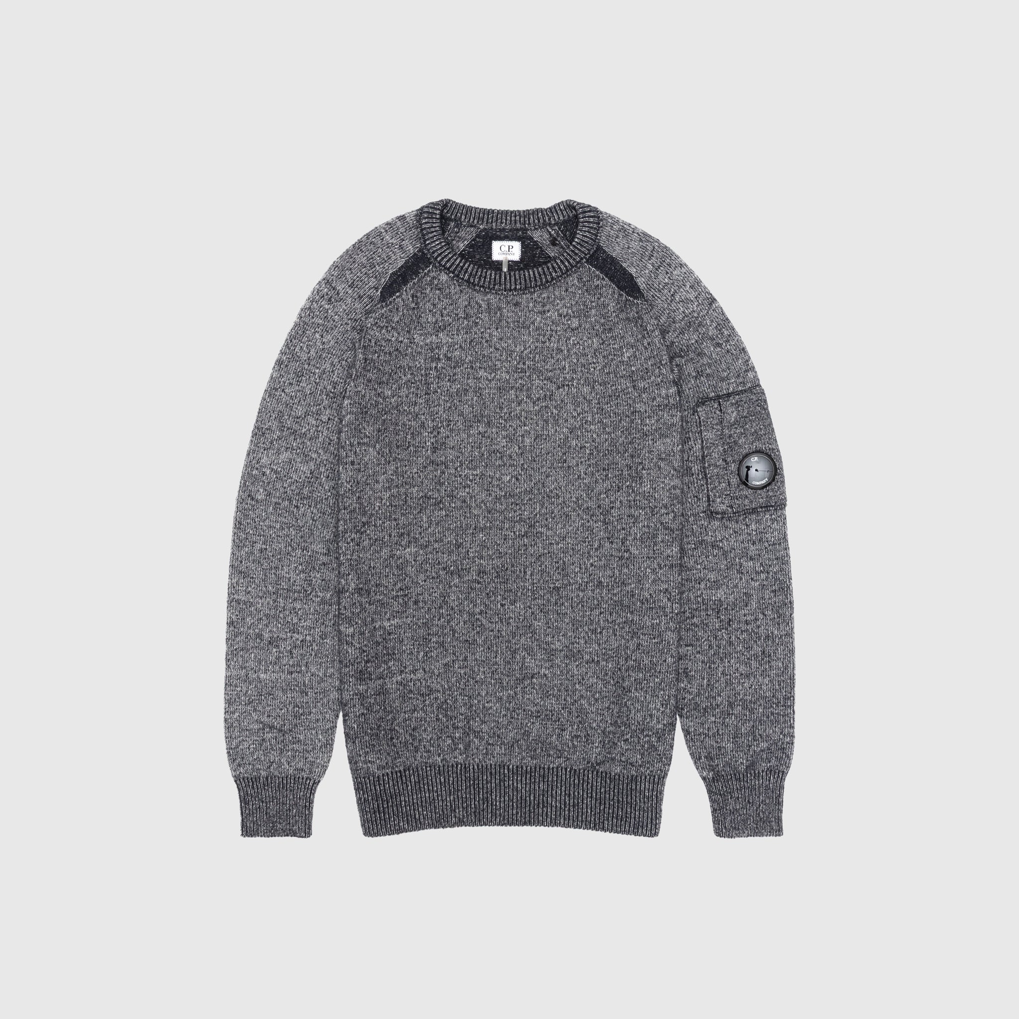 FLEECE CREWNECK KNIT SWEATER