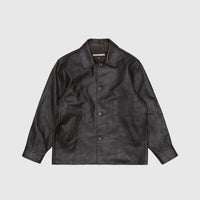 LEATHER CAR COAT