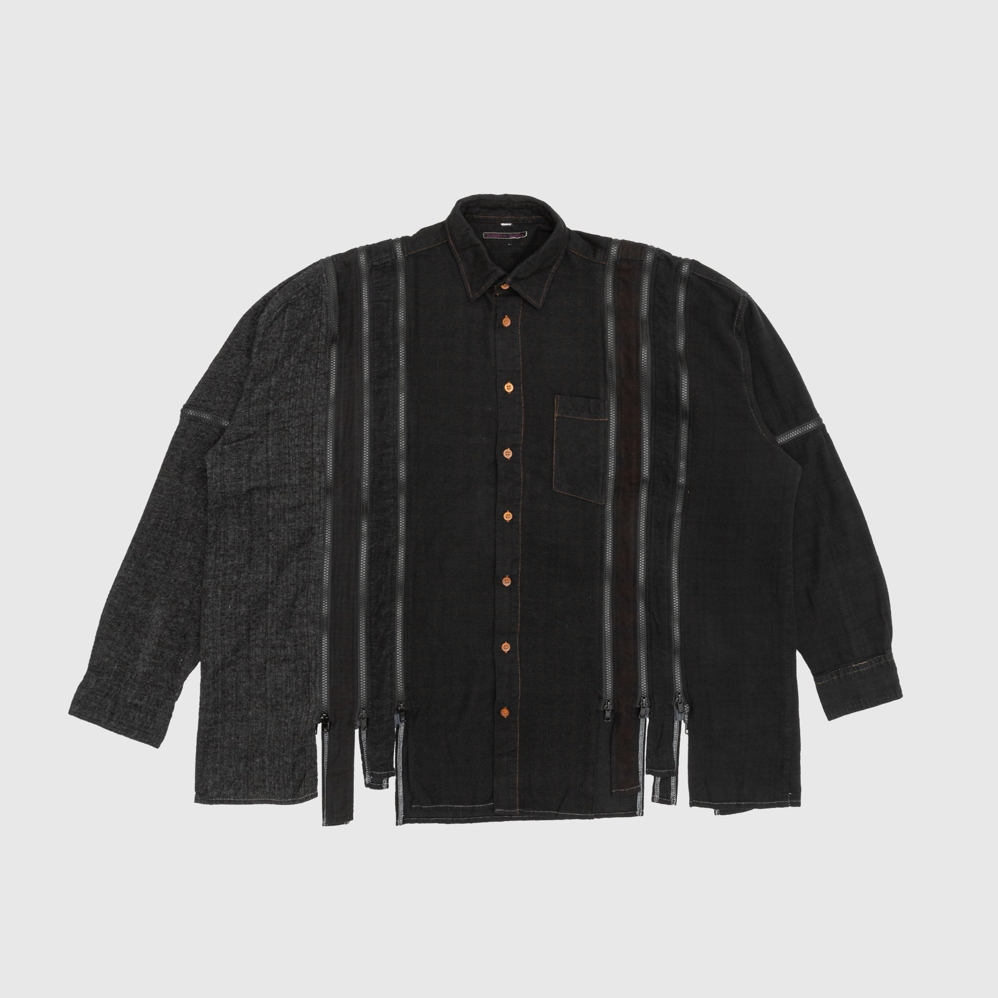 REBUILD BY NEEDLES 7 CUTS ZIPPED WIDE SHIRT