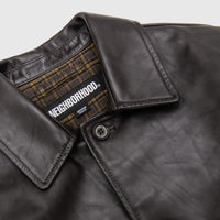 LEATHER CAR COAT