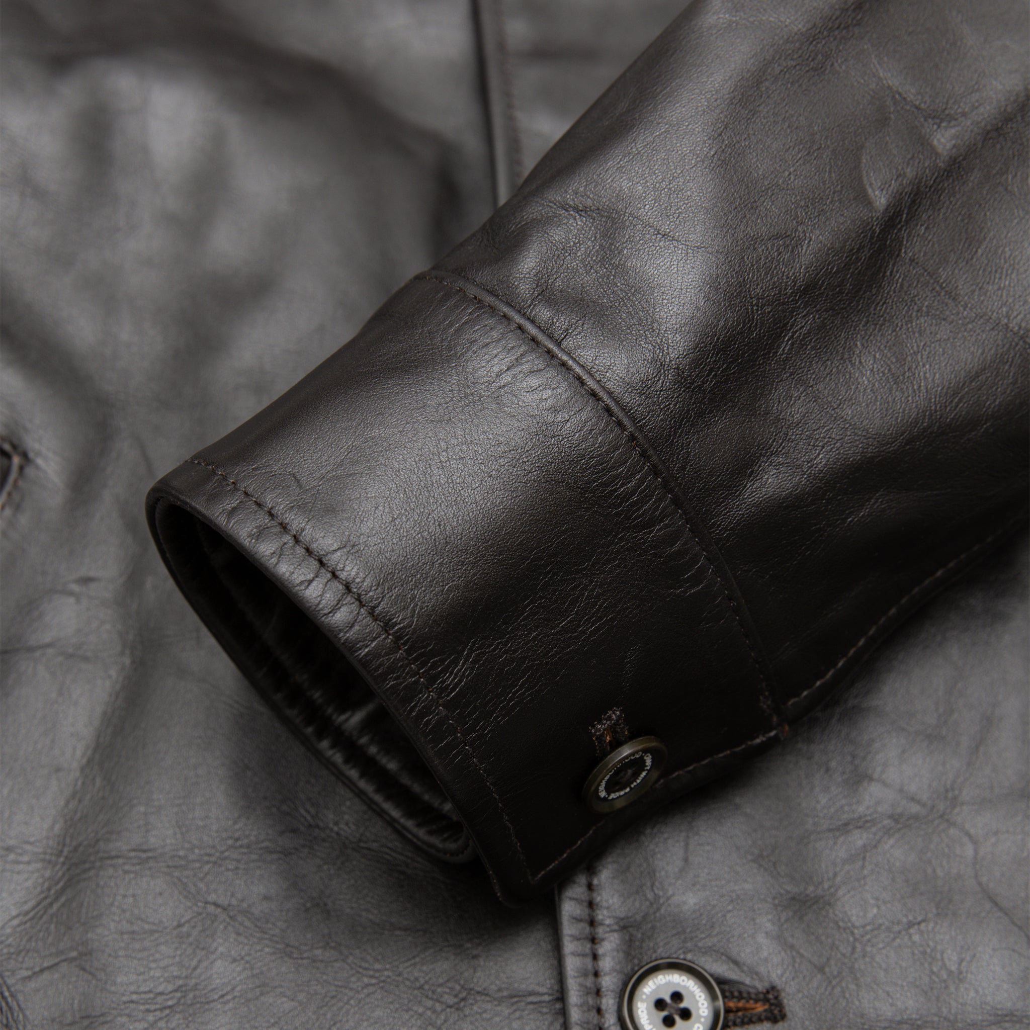 LEATHER CAR COAT