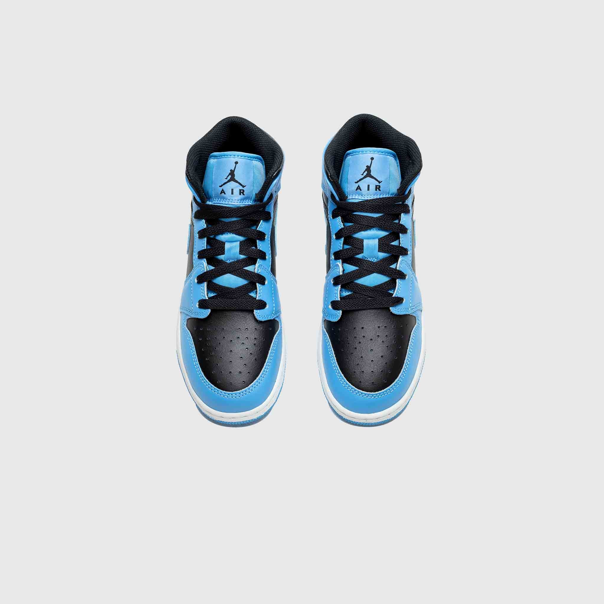 Nike Air Jordan 1 Mid University Blue Black (GS)