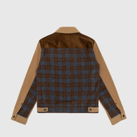 PANELED TRUCKER JACKET