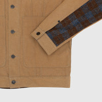 PANELED TRUCKER JACKET