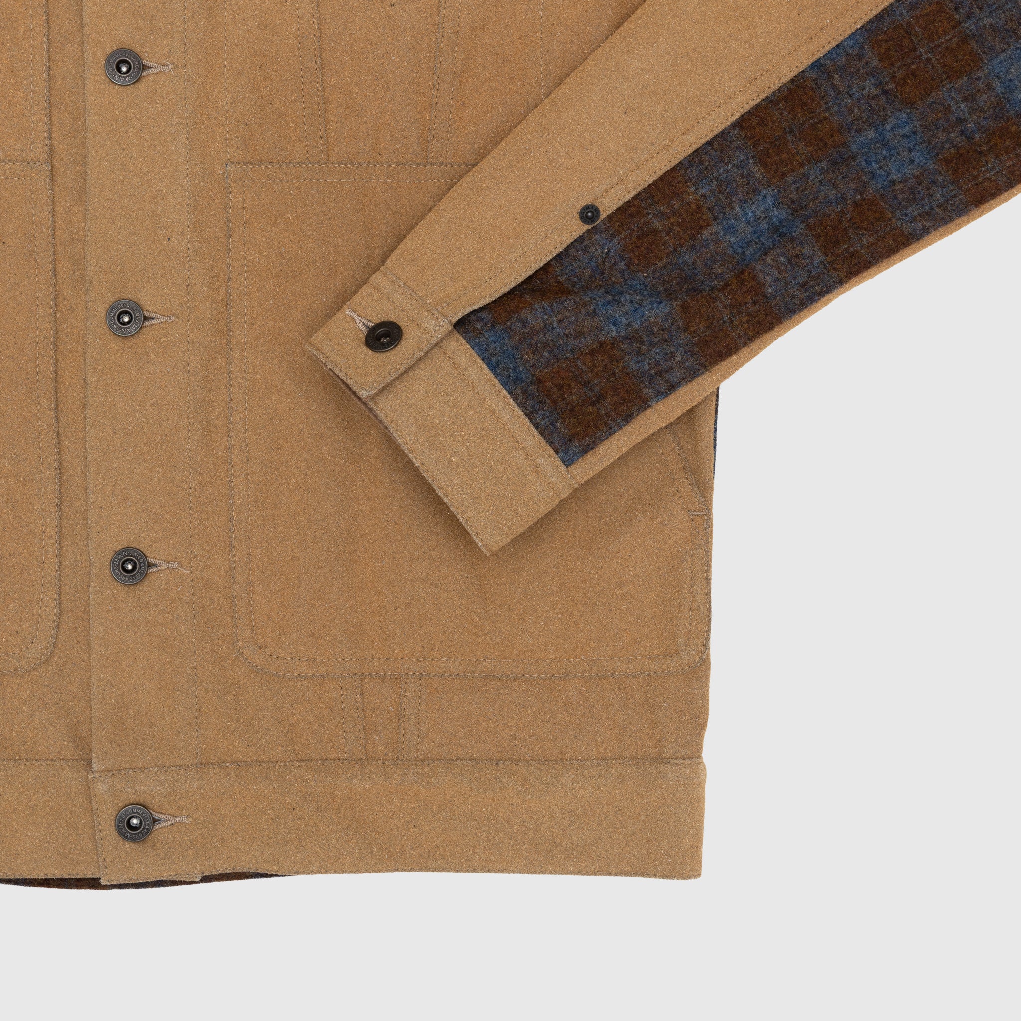 PANELED TRUCKER JACKET