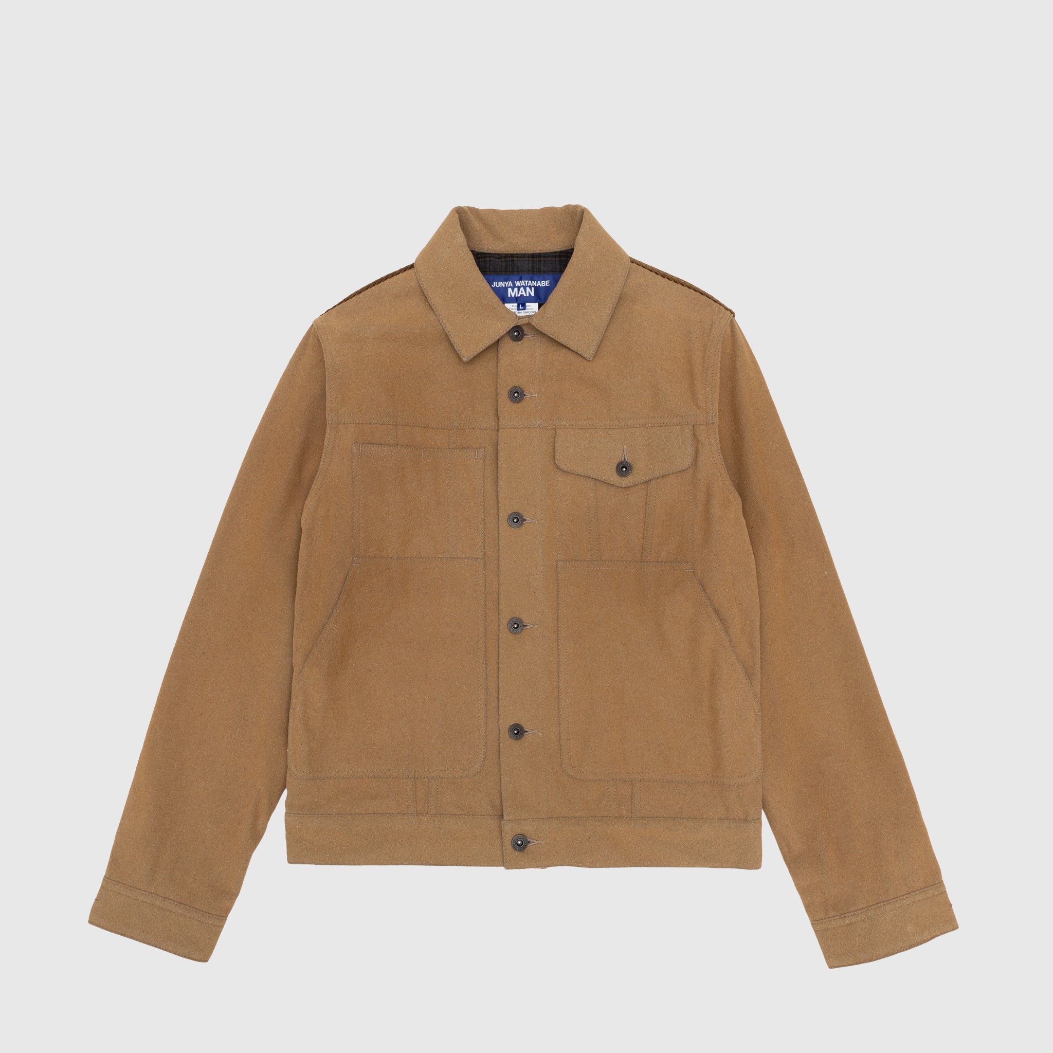 PANELED TRUCKER JACKET