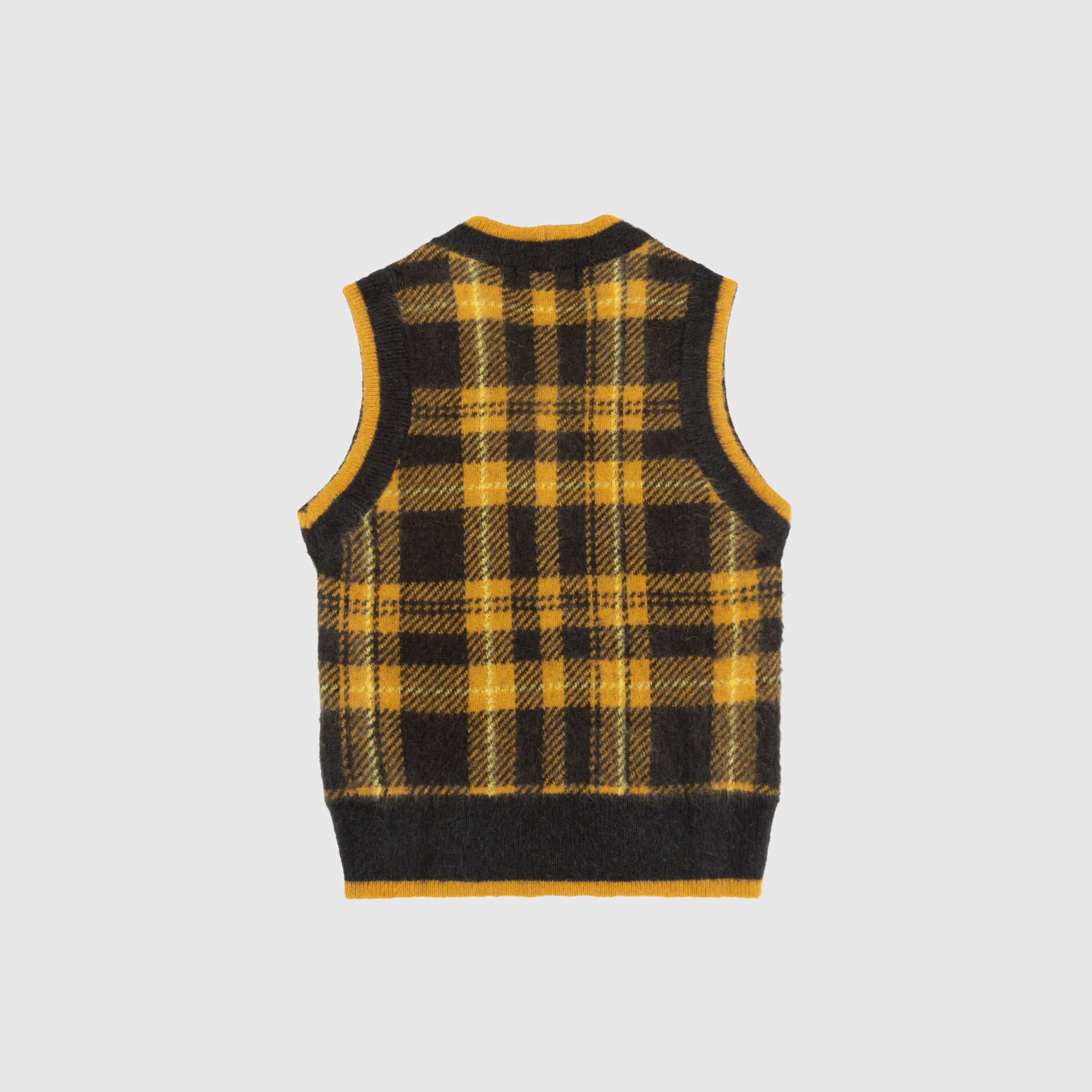 KNITTED TARTAN VEST