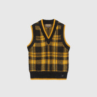KNITTED TARTAN VEST