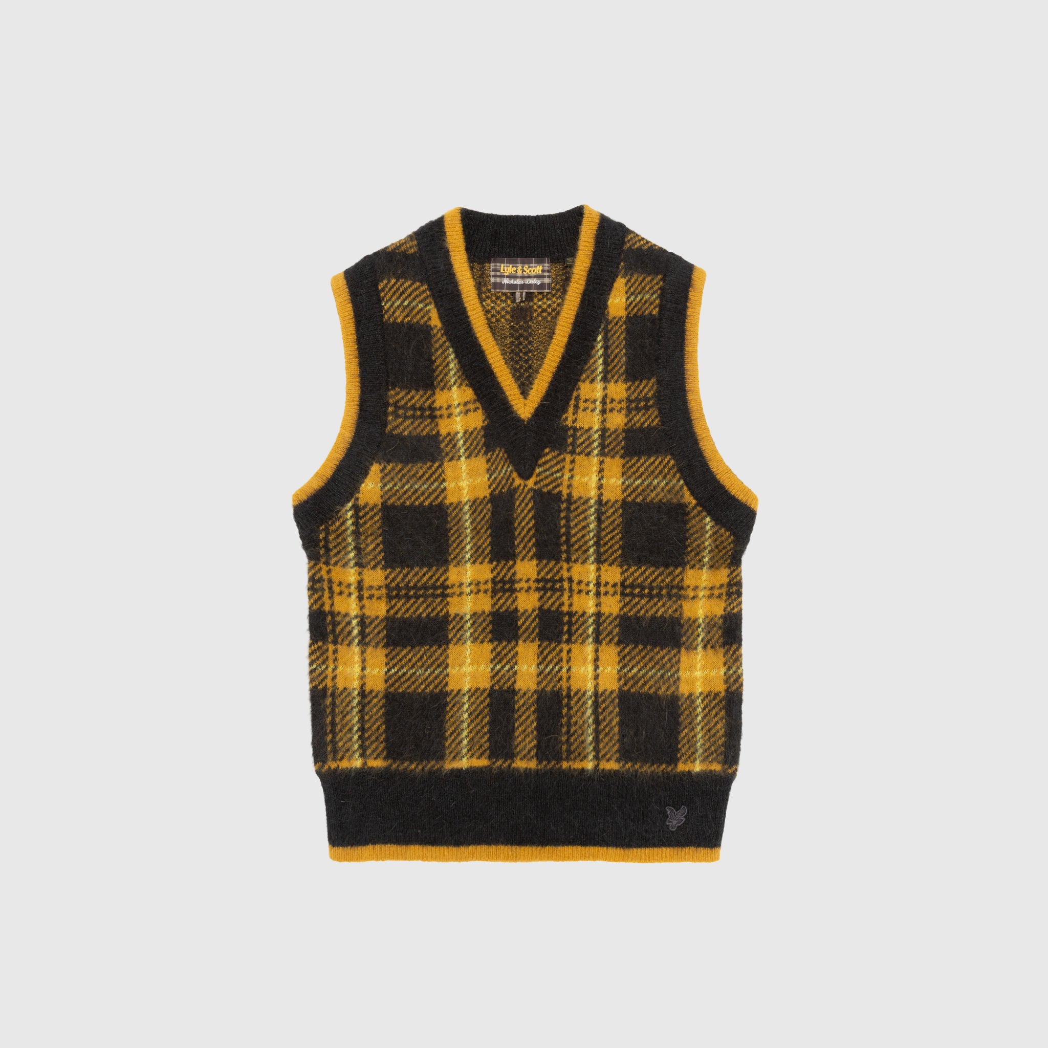 KNITTED TARTAN VEST