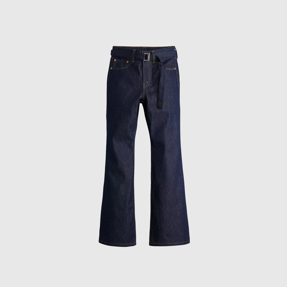 X SACAI BELTED FLARE JEAN