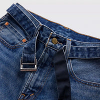 X SACAI BELTED FLARE JEAN