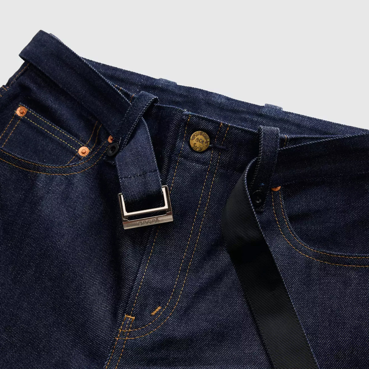 X SACAI BELTED WIDE JEAN