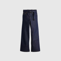 X SACAI BELTED WIDE JEAN