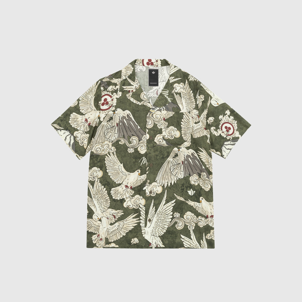 PEACE DOVE CAMP COLLAR SHIRT