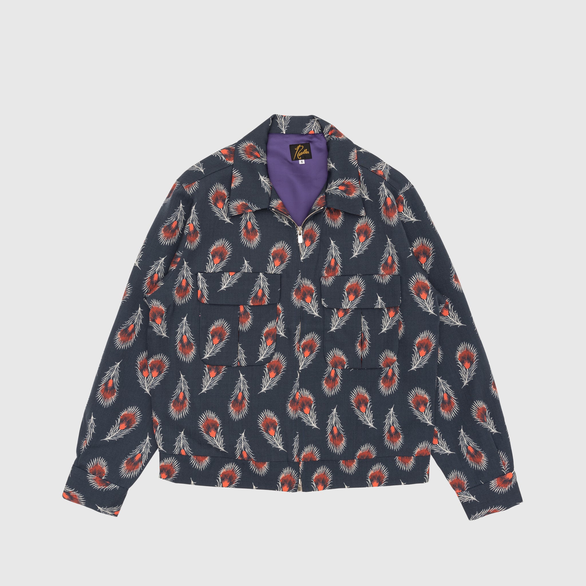 WOOL GABARDINE PRINTED SPORT JACKET